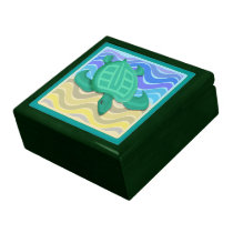 Turtle on Beach 7x7 Gift Box