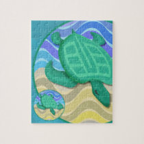 Turtle on Beach 8x10 Puzzle