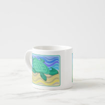 Turtle on Beach Espresso Mug mugs