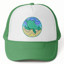Turtle On Beach Hats
