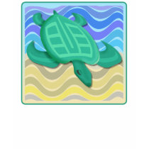 Turtle On Beach Kids' Dark Shirts