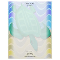 Turtle On Beach Letterhead