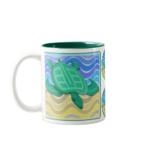 Turtle On Beach Mugs