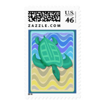 Turtle On Beach Stamps