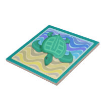 Turtle on Beach Tile