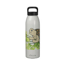 Turtle On Vines Water Bottles