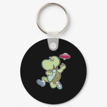 turtle playing frisbee keychains