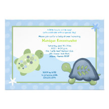 Turtle Reef Baby Shower Invitation - Light Blue