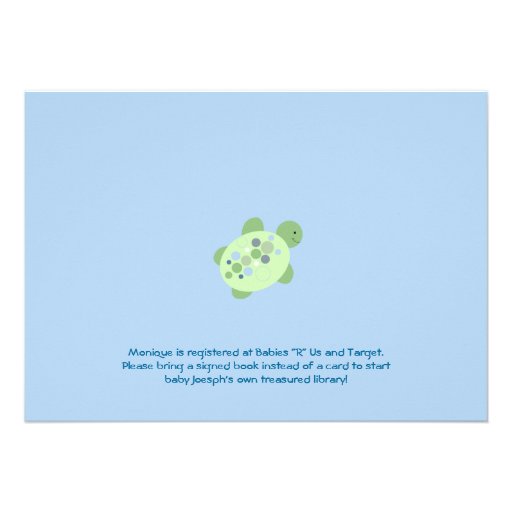 Turtle Reef Baby Shower Invitation - Light Blue