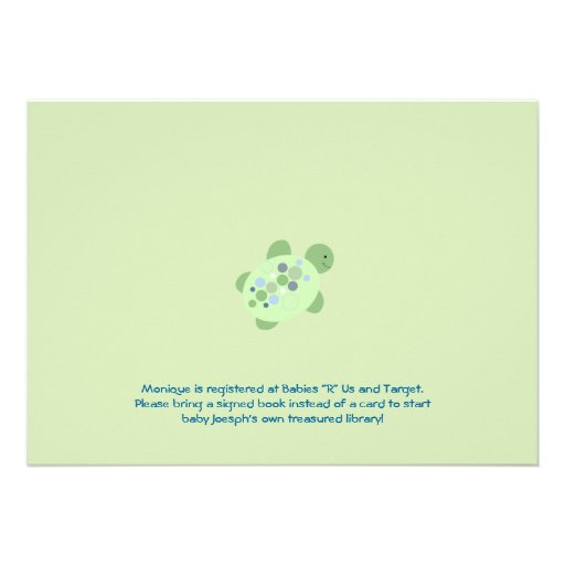 Turtle Reef Baby Shower Invitation - Light Green