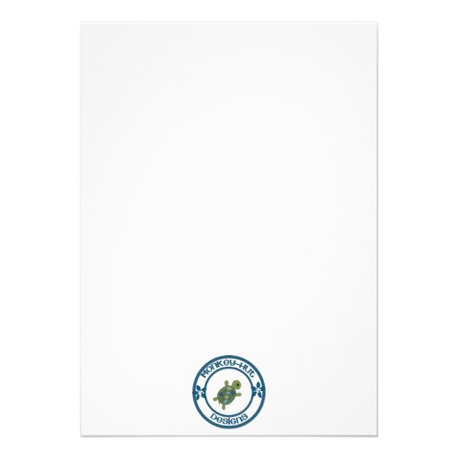 Turtle Reef Baby Shower Invitation TRC Blue Green