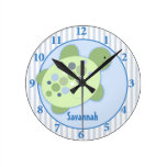 Turtle Reef Customized Nursery Wall Clock