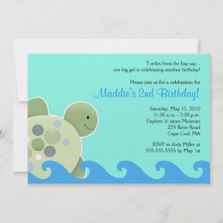 Turtle Birthday Invitation