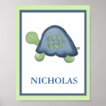 TURTLE REEF TORTOISE CUSTOM NAME PRINT posters
