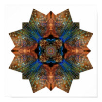Turtle shell and blue jay collage - Print by GardenDelightsArts Turtle shell and blue jay collage - Print