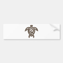 Turtle-shell-print Bumper Sticker