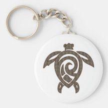 Turtle-shell-print Keychains