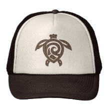 Turtle-shell-print Trucker Hat