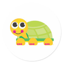 Turtle Round Stickers