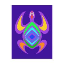 Turtle Symmetry Color Postcard