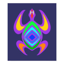 Turtle Symmetry Color Poster