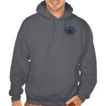 Turtle Symmetry Pattern 2-Sided Dark Hoodies