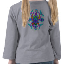 Turtle Symmetry Pattern 2-Sided Toddler Longsleeve T Shirts