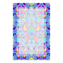 Turtle Symmetry Pattern Blank Stationery