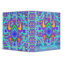 Turtle Symmetry Pattern Custom 1.5" Art Binder