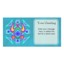 Turtle Symmetry Pattern Custom Card Photo Cards