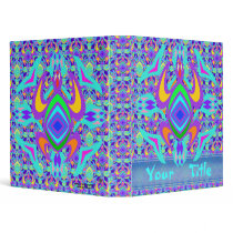 Turtle Symmetry Pattern Customizable 1" Art Binder
