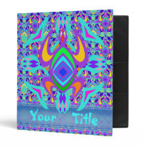 Turtle Symmetry Pattern Customizable 1" Art Binder