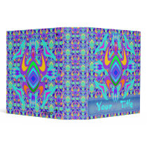Turtle Symmetry Pattern Customizable 2" Art Binder