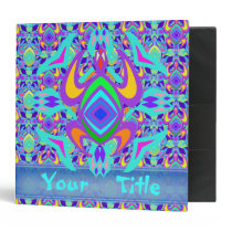 Turtle Symmetry Pattern Customizable 2" Art Binder