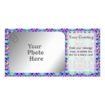 Turtle Symmetry Pattern PhotoCard Template Custom Photo Card