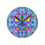 Turtle Symmetry Pattern Round Wall Clock