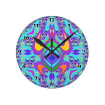 Turtle Symmetry Pattern Round Wall Clock