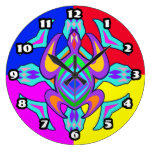 Turtle Symmetry Pattern Round Wall Clock