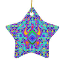 Turtle Symmetry Pattern Star Ornament