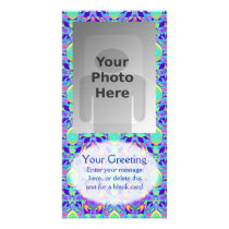 Turtle Symmetry Pattern Vertical Photo Card Tmplte