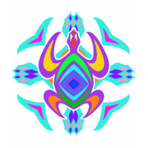 Turtle Symmetry Pattern Women's Dark Shirts