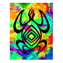 Turtle Symmetry Tiedye Notes Card Post Card