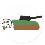turtle tank mom round sticker