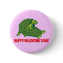 Turtle Valentine Pinback Button