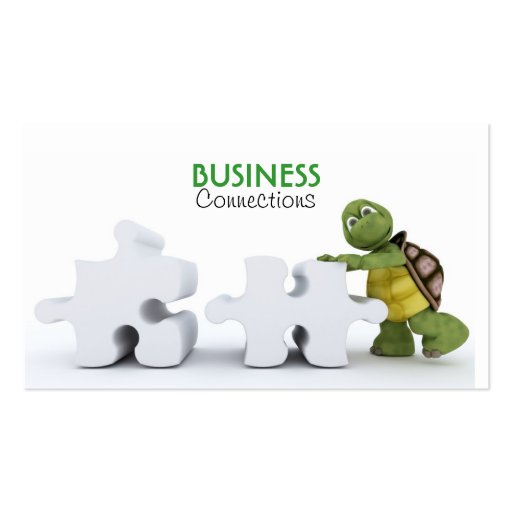 Turtle with Jigsaw Piece Business Card (front side)