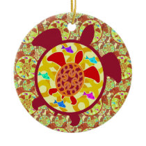 Turtle Within Turtle Round Ornament