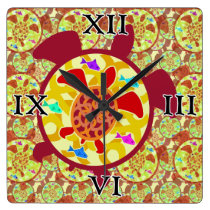 Turtle Within Turtle Square Wall Clock