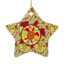 Turtle Within Turtle Star Ornament