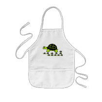 turtles and babies apron