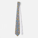Turtles and snails blue fine art fancy fun Tie